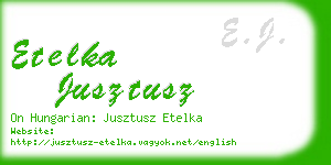 etelka jusztusz business card